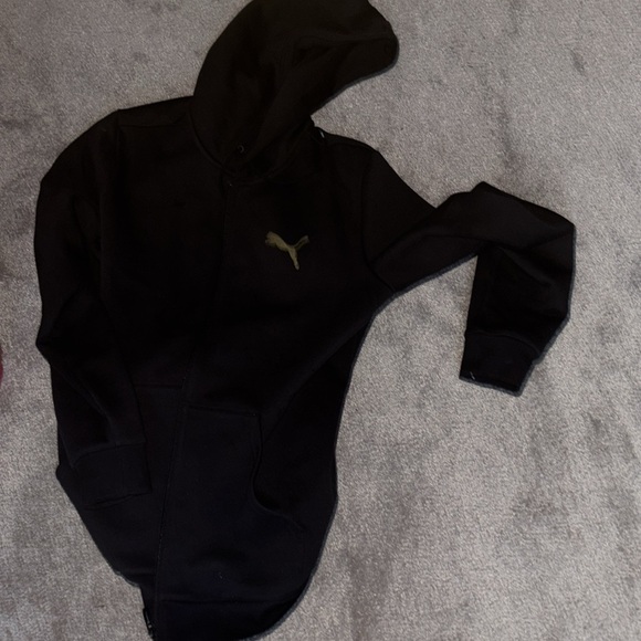 Puma logo fleece men’s hoodie size Medium - Picture 2 of 4